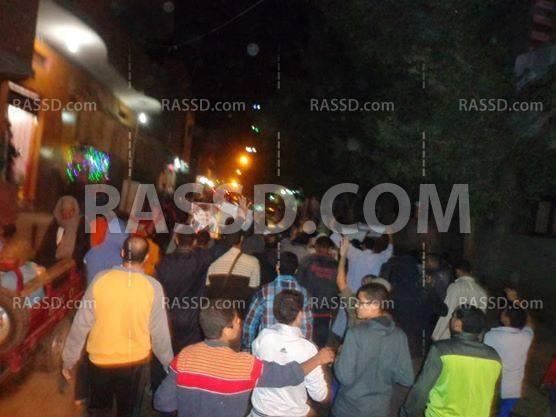 تظاهرة ليلية في بني سويف تطالب بالقصاص لدماء الشهداء