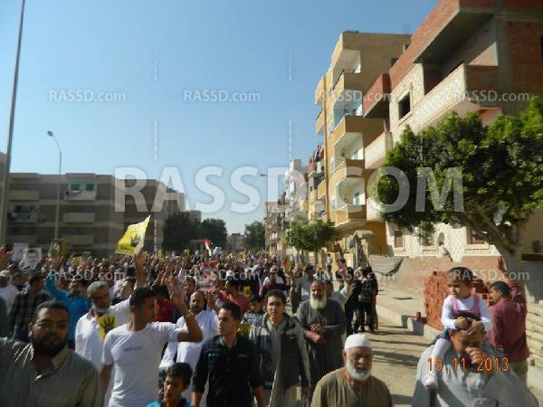 مسيرة لرافضي الانقلاب بأماكن  مختلفة في المنوفية