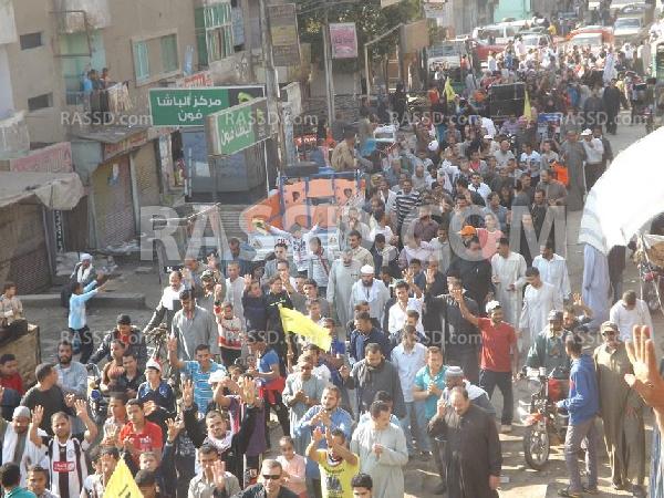 مسيرة حاشدة بمغاغة لرفض الانقلاب