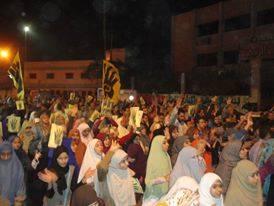 إنطلاق مسيرة حاشدة ضد الانقلاب بالمنوفية