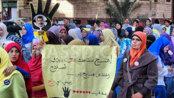 صور..مئات طلاب الثانوي في مسيرة مناهضة للإنقلاب ببني سويف