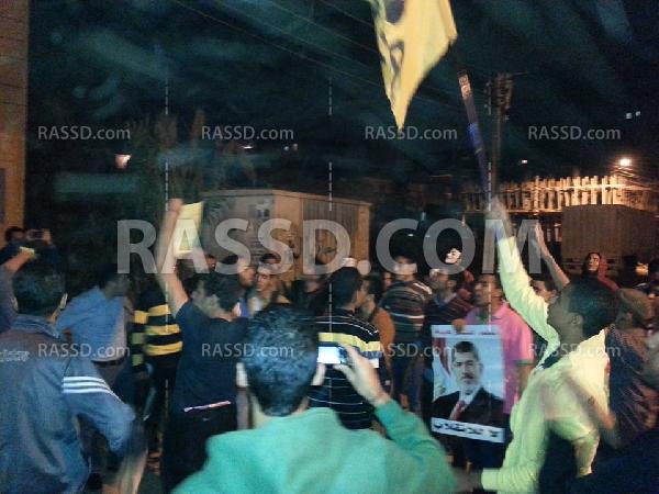 عفاريت ضد الانقلاب تتظاهر ببركة السبع رفضا للعسكر