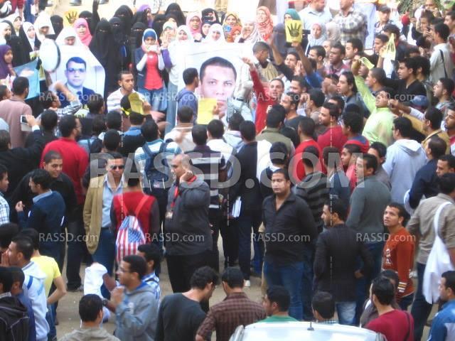 طلاب ضد الانقلاب تنظم وقفة إحتجاجية في جامعة بنها