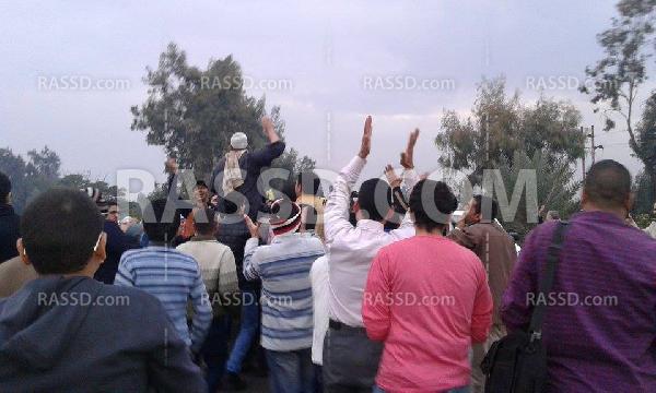 مسيرة بكفر الشيخ للدعوة للتظاهر بانتفاضة الشباب المسلم