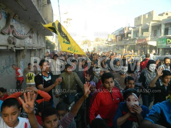 مسيرة رافضة للانقلاب العسكري بمركز طاميه ‫‏بالفيوم‬