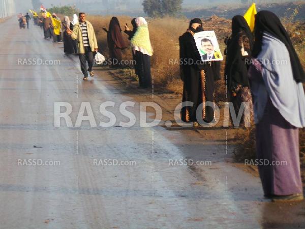 سلسلتان بشريتان بكفرالشيخ للحشد لـ “28 نوفمبر”