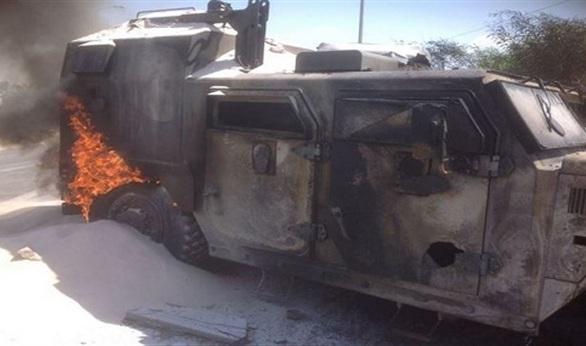 مصرع مواطن جراء انفجار مدرعة للشرطة في الشرقية