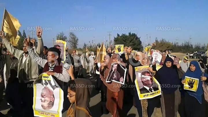 سلسلة بشرية ومسيرة ضد حكم العسكر في البحيرة