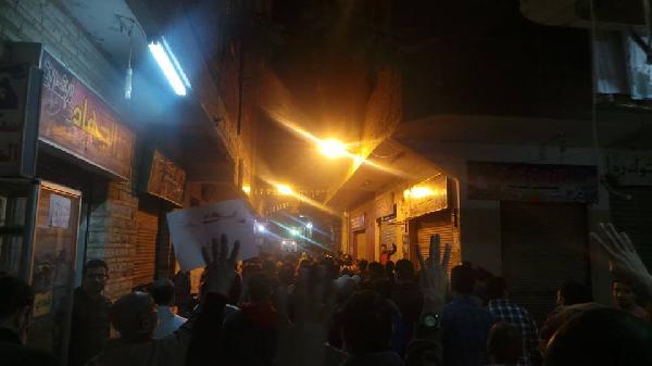 تظاهرة لرافضي الانقلاب في حدائق حلوان