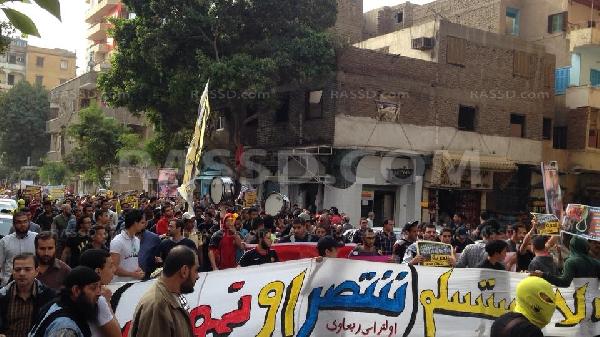 مسيرة حاشدة بمسجد العزيز بالله بمليونية القصاص