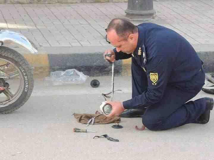 إبطال مفعول قنبلة أمام بنك في بسيون بالغربية