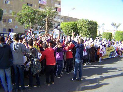 مظاهرات طلابية عدة في مدينة الشيخ زايد بمحافظة الجيزة