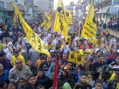 مسيرتان بحوش عيسى بالبحيرة رفضا لدستورالانقلاب