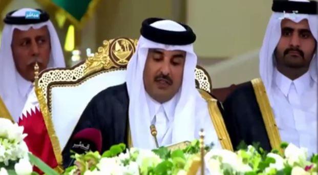 فيديو| كلمة أمير قطر كاملة بقمة الدوحة