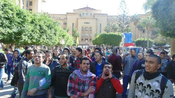 مسيرة طلابية لمخابرات بالاسكندرية رفضالاقتحام الجامعات