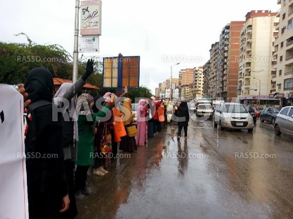 سلسلة لنساء ضد الانقلاب بالدقهلية دعما لبنات الأزهر