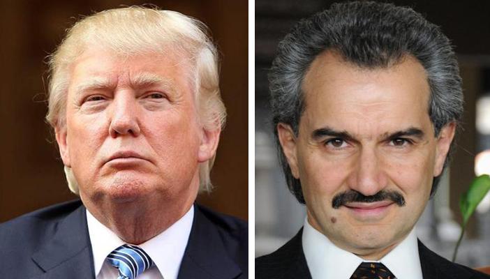 تراشق بالتصريحات بين الوليد بن طلال ودونالد ترامب