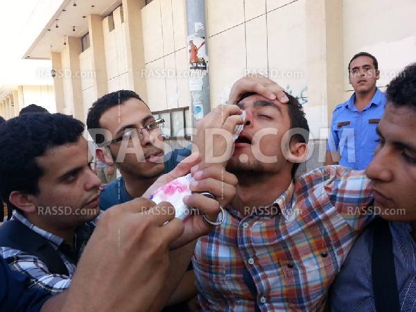 إصابة طالبان في مسيرة مناهضة للإنقلاب بجامعة الزقازيق