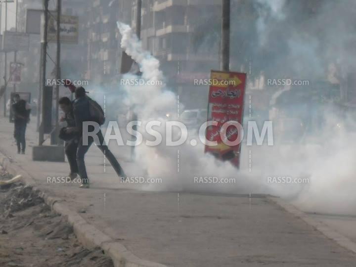 أمن الانقلاب يهاجم مسيرة مدينة نصر بالغاز المسيل للدموع