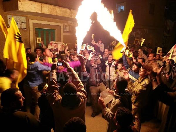 بالصور.. إنطلاق مسيرة مناهضة للإنقلاب بمنوف