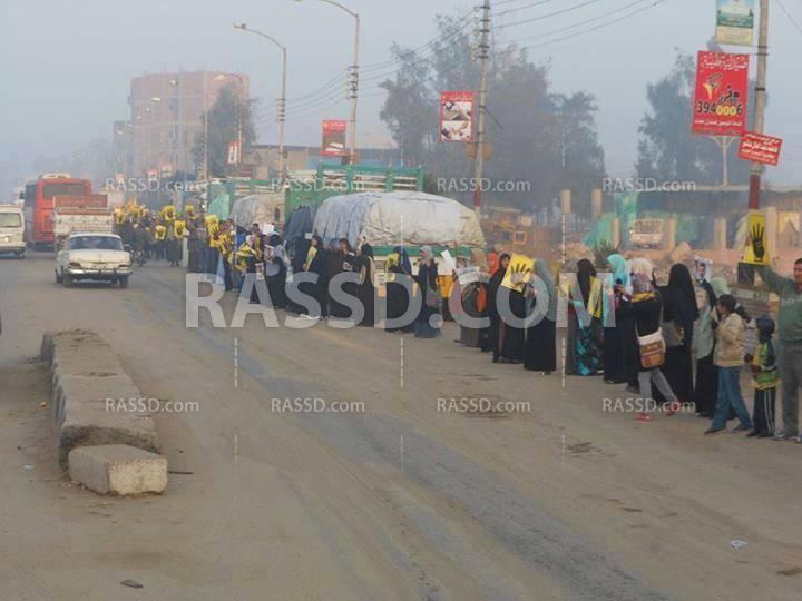 الشرقية: سلسلة بشرية ووقفة حاشدة رفضا للانقلاب