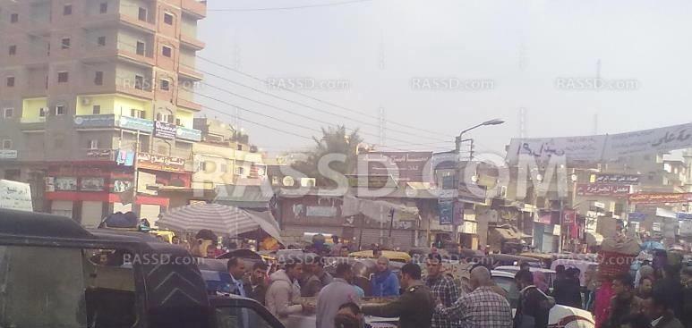 الشرطة تحرس 30 شخص في مسيرة مؤيدة للدستور بكفر الشيخ