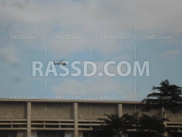 طائرة هليكوبتر لأمن الأنقلاب تحلق فوق جامعة الأزهر