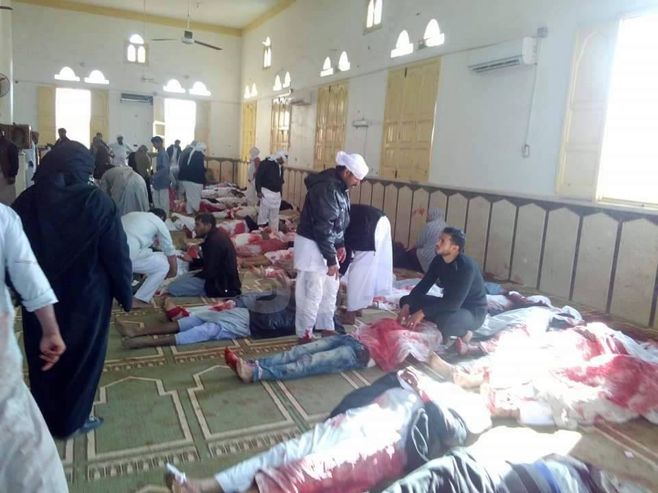 ضحايا تفجير مسجد العريش